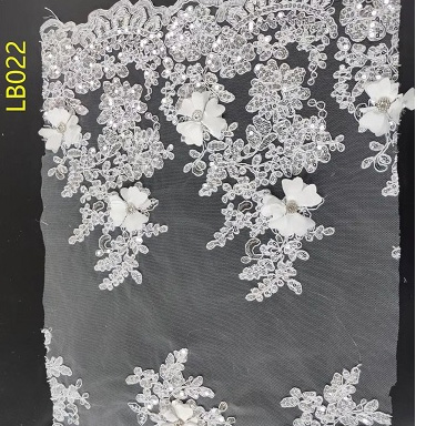 Kézzel készített arany 3D-s esküvői csipke