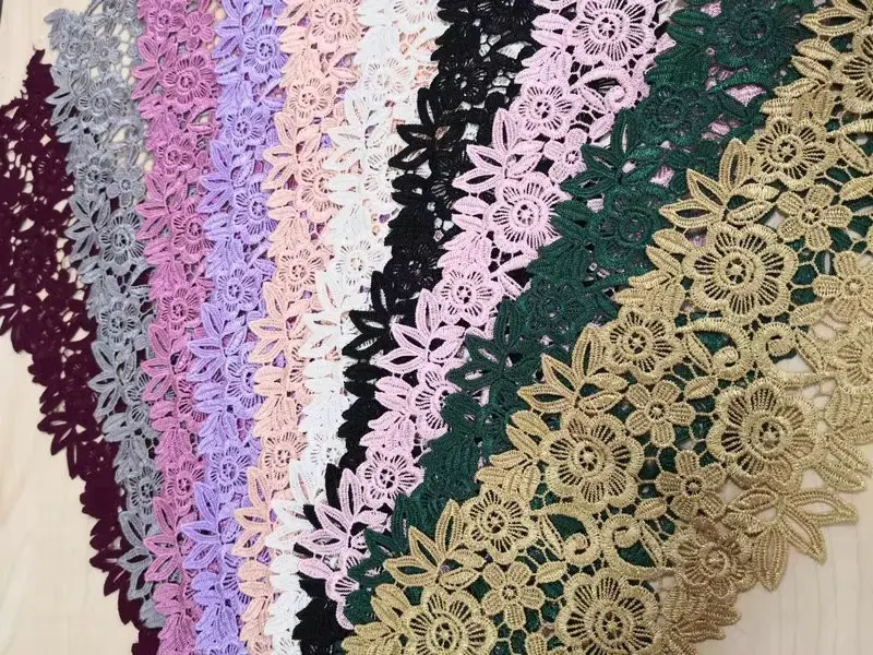 Fashionable High Quality Short Three Dimensional Floral Sequin Lace Suitable For Dresses And Other Accessories