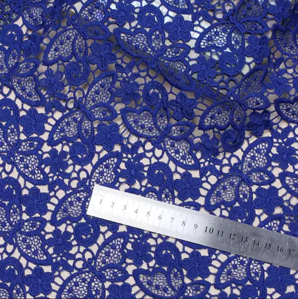 Custom High Quality Tulle Mesh Embroidery Sequin Fabric Guipure Lace Fabric