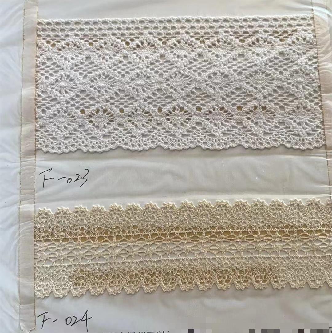 White 100% Narrow Cotton Lace Trim Crochet Embroidery Lace