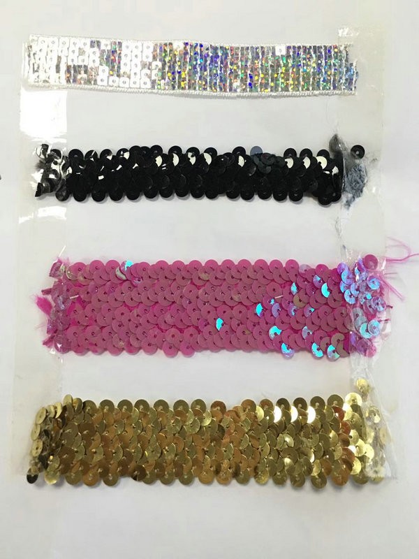 Clothing Accessories Gold and Silver Metallic Border Lace Trim Metallic Gold Sequins Embroidery Tatting Lace Trim