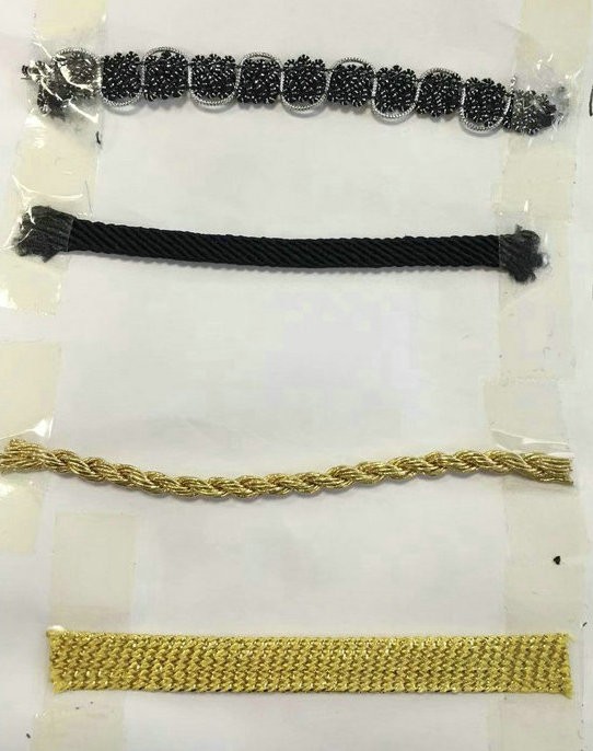 Clothing Accessories Gold and Silver Metallic Border Lace Trim Metallic Gold Sequins Embroidery Tatting Lace Trim