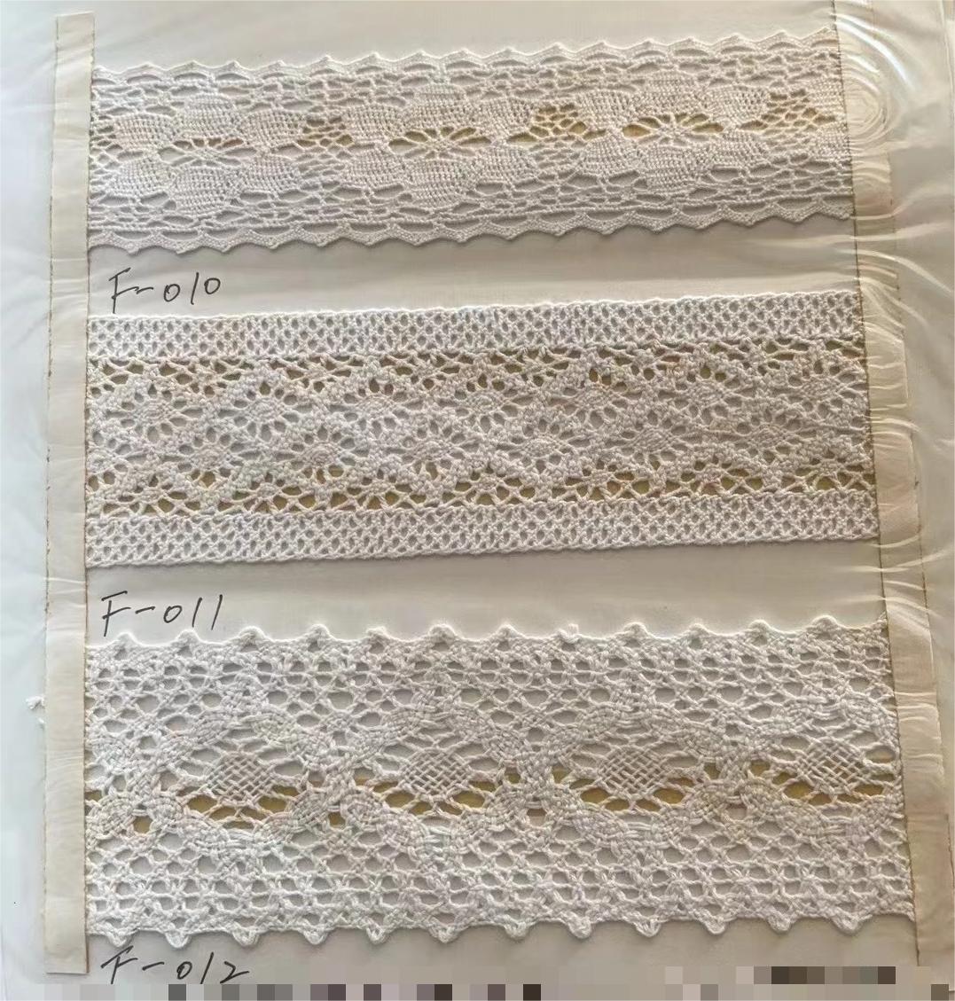 White 100% Narrow Cotton Lace Trim Crochet Embroidery Lace